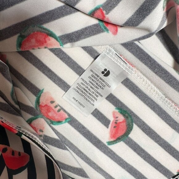 Dot Dot Smile Watermelon Black White Stripes Girls Toddler Dress Rare Unicorn 2T - Picture 3 of 7